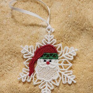 Santa Snowflake Christmas ornament